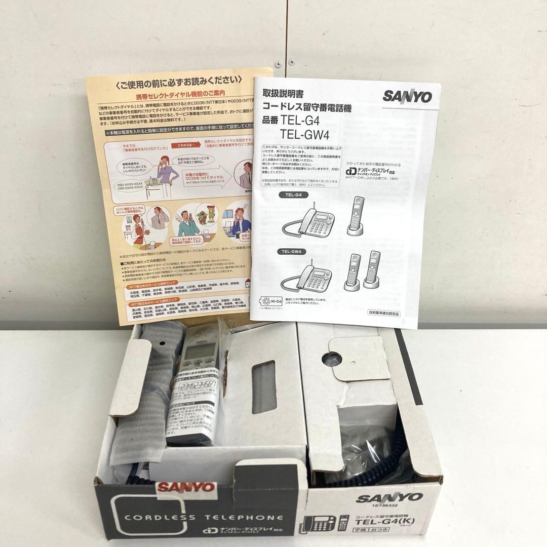 E74-34 SANYO コードレス留守番電話機 TEL-G4 ブラック