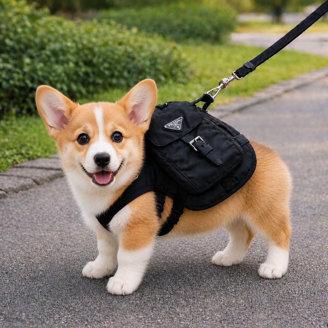 プラダ PRADA ペット用品 犬 いぬ PRADA ハーネス ロゴポーチ付