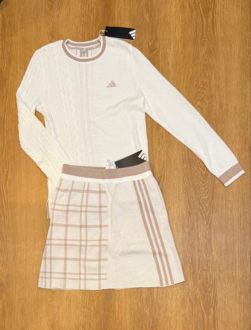 ch1binaru様 adidas golf S長袖ニット スカートセット