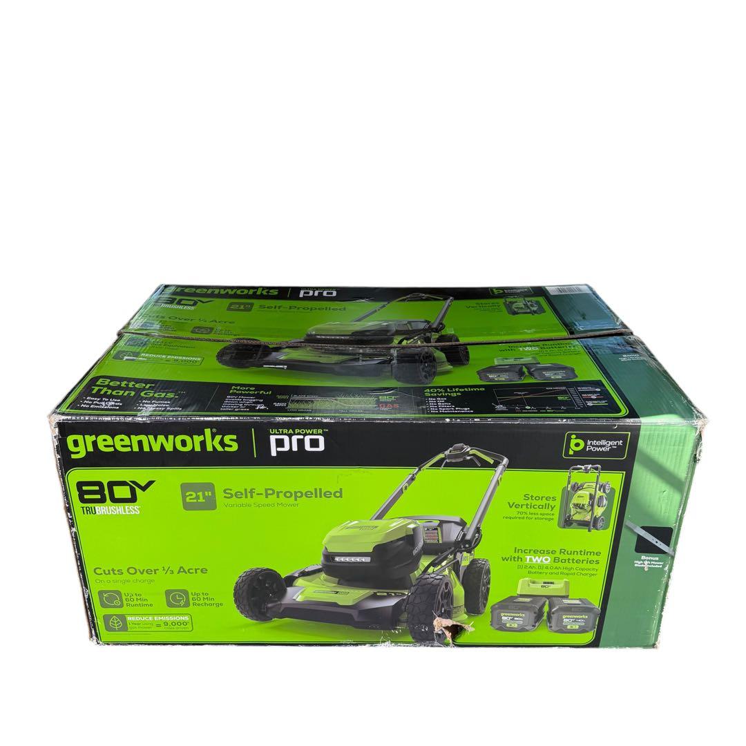 未使用 展示 Greenworks PRO 80V 自走式芝刈機 バッテリー2個 画像2