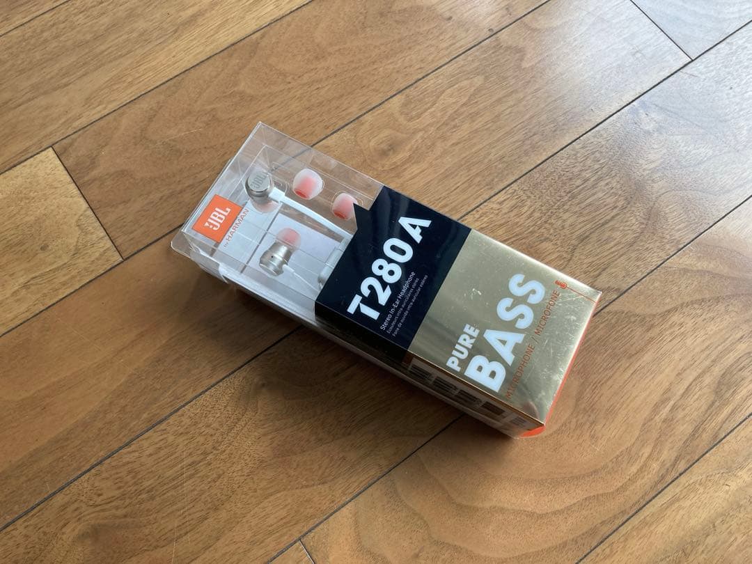 JBL T280A ステレオイヤーヘッドホン 電話ヘッドセット オレンジ