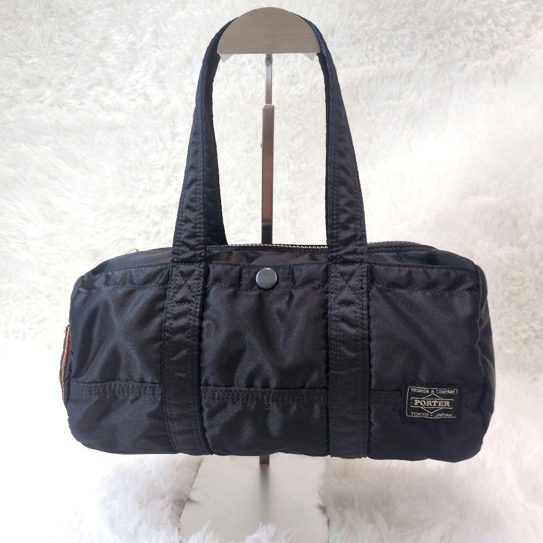 【良品】タンカー ポーター ドラムバッグ ミニボストン 黒 S 人気 画像2