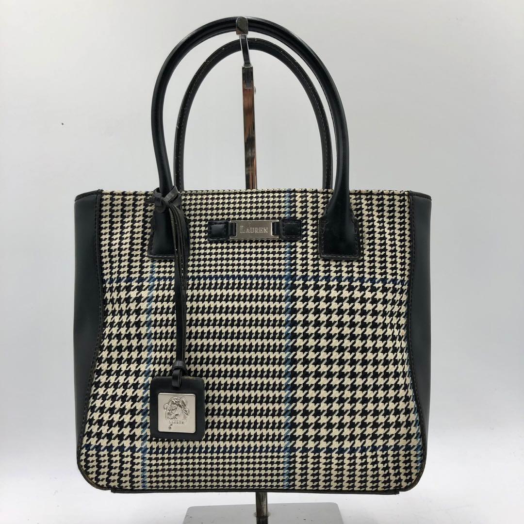 【美品】ローレンラルフローレン 千鳥格子 トートバッグ ハンドバッグ 画像3