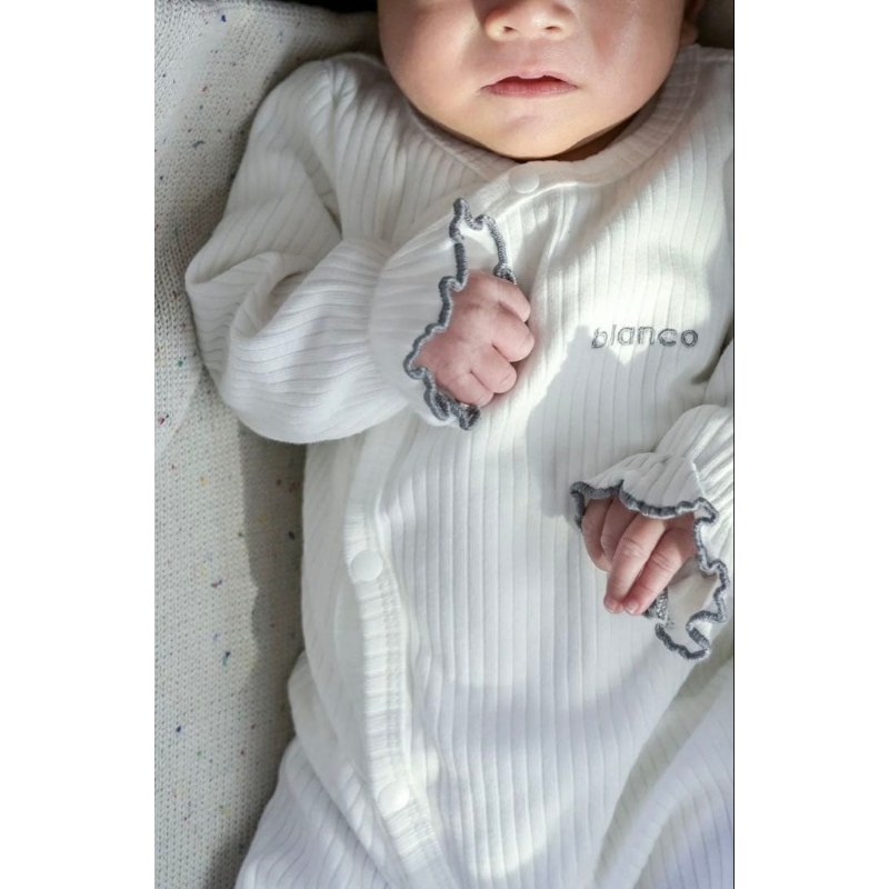blanco ロンパース 帽子 セット 退院着 0-3 months snow