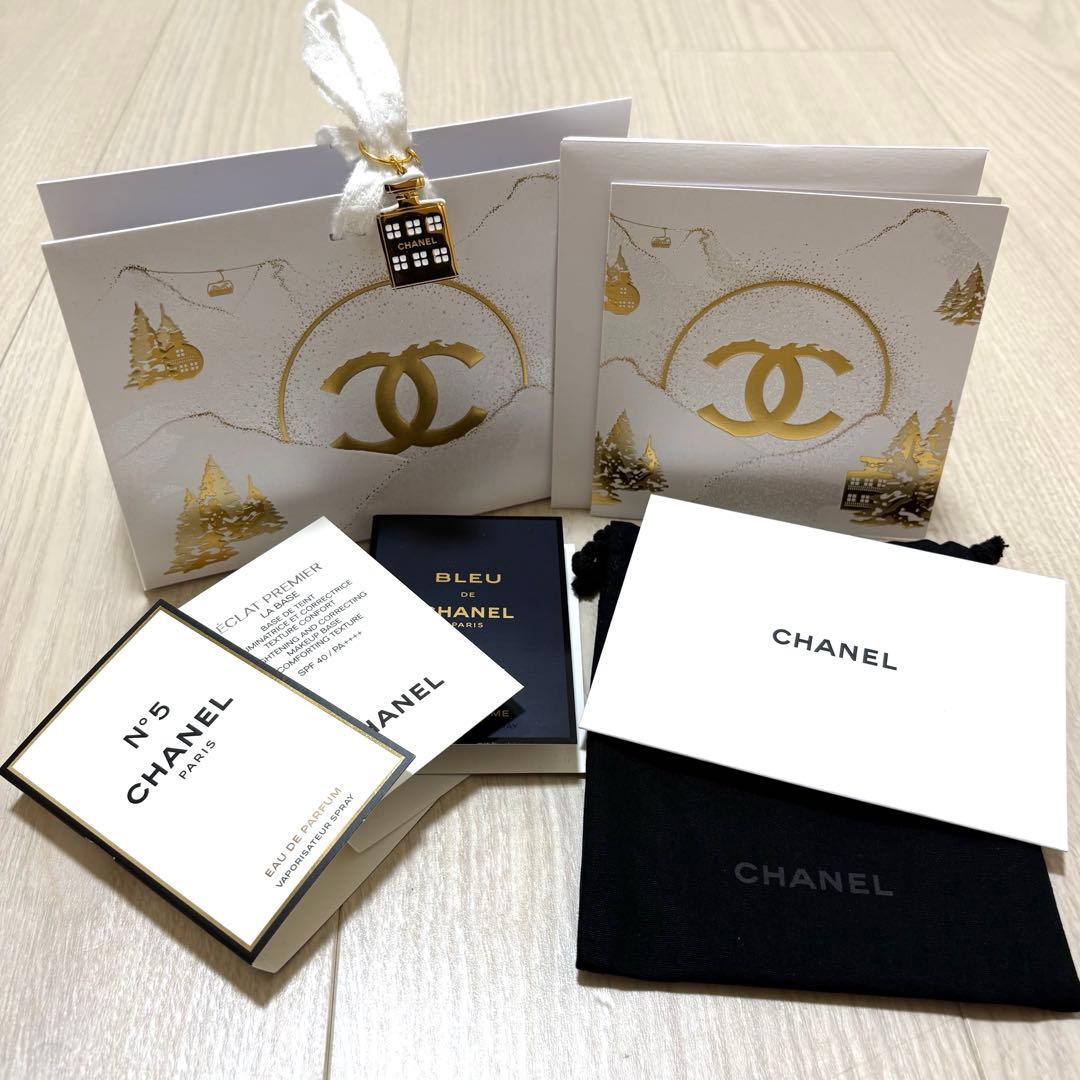 CHANEL 2026 ホリデー限定チャーム 折り紙バッグ サンプル3種 巾着
