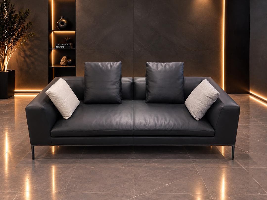 H8751☆未使用品☆B&B Italia☆398万MICHEL本革3PSOFA